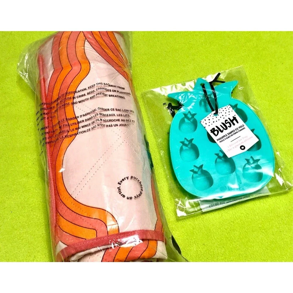 Society 86 Limited Edition Picnic Beach Baby Play Blanket Pineapple Ice Mold